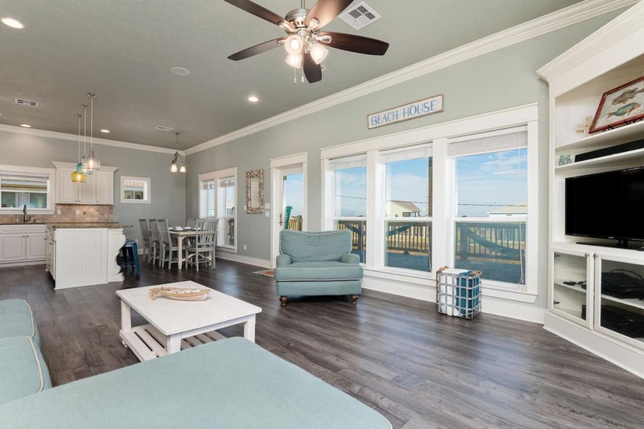 Seas The Day! 4Br Retreat, Hot Tub, Game Room, Firepit & Gulf Views Port Bolivar Esterno foto