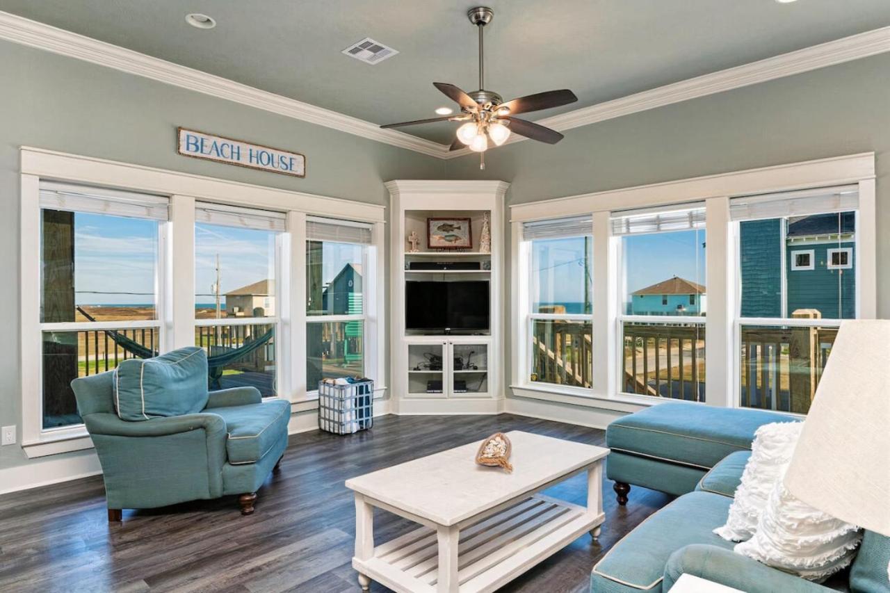 Seas The Day! 4Br Retreat, Hot Tub, Game Room, Firepit & Gulf Views Port Bolivar Esterno foto